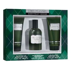 Geoffrey Beene Grey Flannel For Men Eau de Toilette 120ml + After Shave Balm 100ml + Hair & Body Wash 100ml