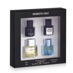 Kenneth Cole For Men Eau de Toilette (Black + Reaction + Vintage Black + Blue) 4 X 15ml