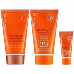 Lancaster For Women Sun  Beauty Sublime Tan Spf 30 Body Milk 50ml + Face Cream 3ml + Golden Tan Maximizer After Sun Lotion 50ml