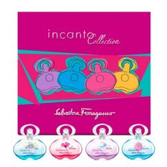 Salvatore Ferragamo Incanto For Women Eau De Toilette ( Charm + Body Lotionoom + Shine + Sky) 4 X 5ml