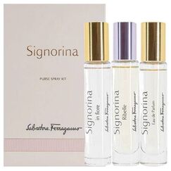 Salvatore Ferragamo For Women (Signorina Eau de Parfum + In Fiore Eau De Toilette + Ribelle Eau de Parfum) Purse Spray 3 X 10ml