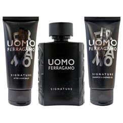 Salvatore Ferragamo Uomo Signature For Men Eau de Parfum 100ml + Shampoo & Shower Gel 100ml + After Shave Balm 100ml