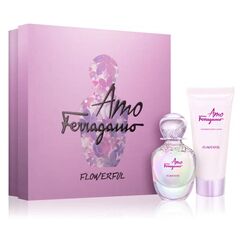 Salvatore Ferragamo Amo Ferragamo Flowerful For Women Eau De Toilette 50ml + Shimmering Body Lotion 100ml