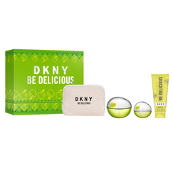 Donna Karan Be Delicious For Women Set Eau De Parfum 100ml + Eau De Parfum 15ml Body Lotion 100ml + Pouch
