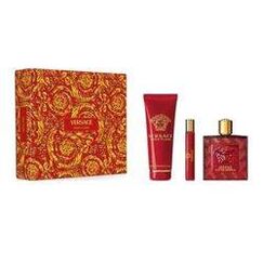 Versace Eros Flame For Men  Eau De Parfum 100ml +  10ml + Shower Gel 150ml