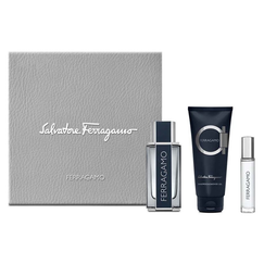 Salvatore Ferragamo Ferragamo For Men Set Eau De Toilette 100ml + Eau De Toilette 10ml + Shampoo & Shower Gel 100ml