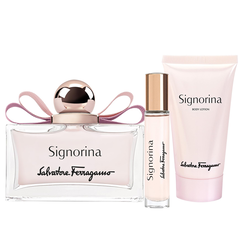 Salvatore Ferragamo Signorina For Women Set Eau De Parfum 100ml+ Eau De Parfum 15ml + Body Lotion 50ml
