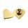 Burberry Golden Brass Heart Shape Lapel Pin Brooch