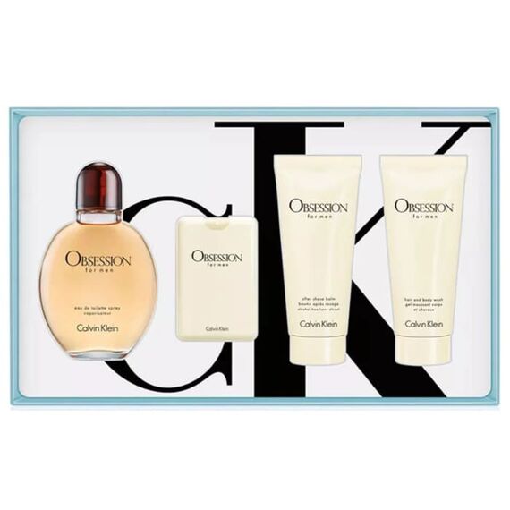 Calvin Klein Obsession For Men Eau de Toilette 125ml + 20ml + After Shave Balm 100ml + Body Wash Gel 100ml