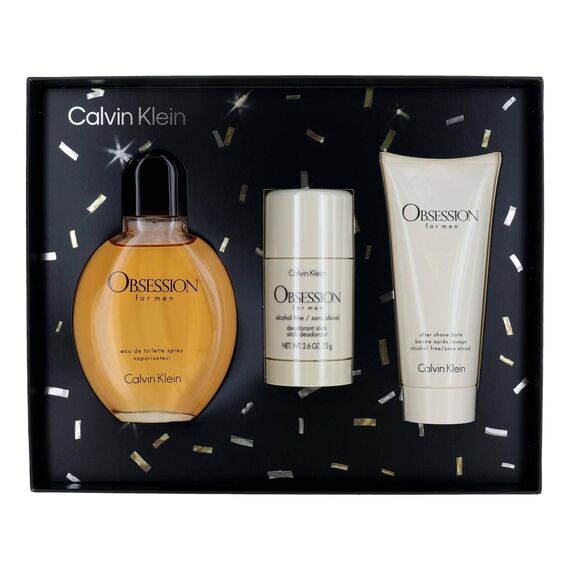 Calvin Klein Obsession For Men Eau de Toilette 125ml + After Shave Balm 100ml + Deo Stick 75g