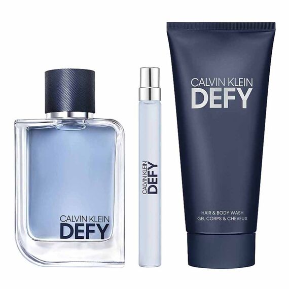 Calvin Klein Defy For Men Eau de Toilette 100ml + 10ml + Hair & Body Wash 100ml