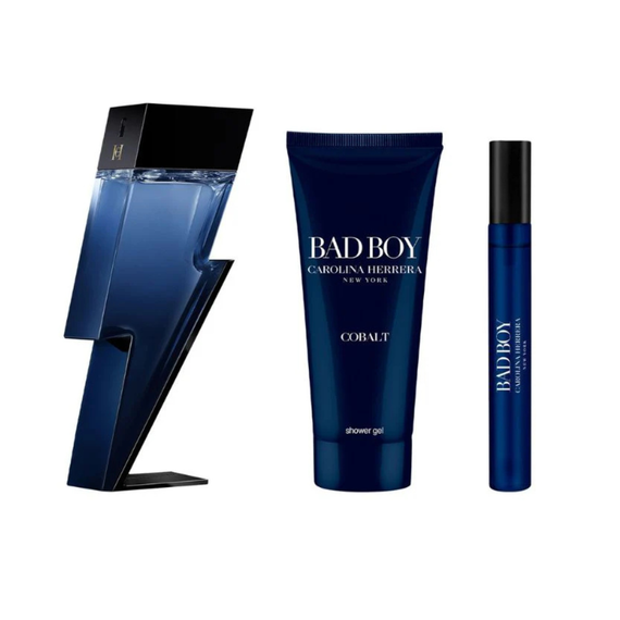 Carolina Herrera Bad Boy Cobalt For Men Eau de Parfum Electrique 100ml + 10ml + Shower Gel 100ml