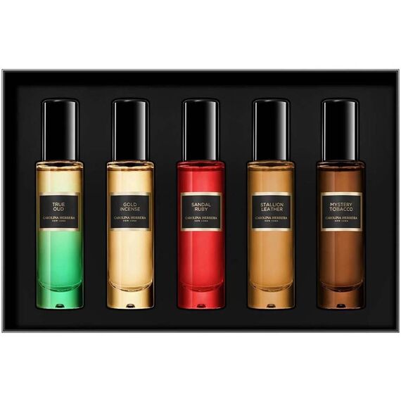 Carolina Herrera Discovery Eau de Parfum (True Oud + Gold Incense + Sandal Ruby + Stallion Leather + Mystery Tobacco) 5x15ml
