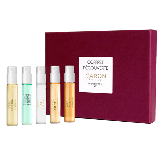 Caron Wood Intensities Eau de Parfum Tabac Blanc + Santal Precieeux + Tabac Exquis + Rose Ebene Poivre + Sacre 5 X 2ml