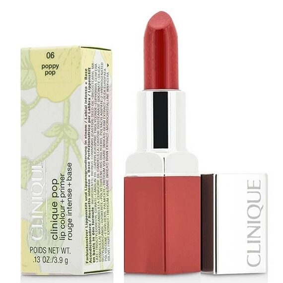 Clinique Pop Matte Lip Color + Primer 06 Poppy Pop For Women Lipstick 3.9g
