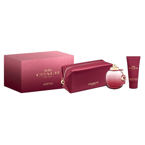 Coach Wild Rose For Women Eau de Parfum 90ml + Body Lotion 100ml + Pouch