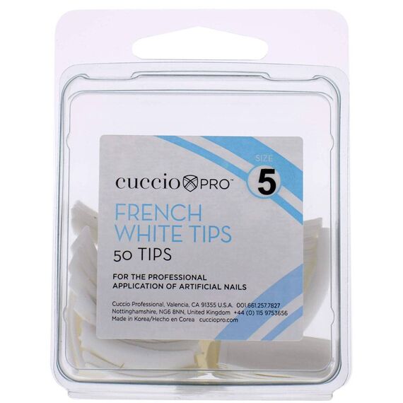 Cuccio Pro French White Tips 5 For Women Acrylic Nails 1 X 50pcs