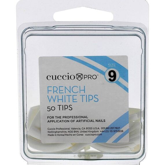 Cuccio Pro French White Tips 9 For Women Acrylic Nails 1 X 50pcs
