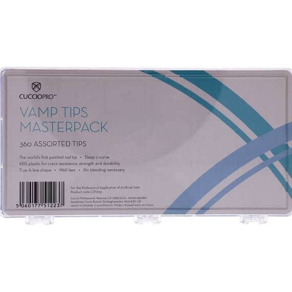 Cuccio Pro Pro Vamp Tips Masterpack For Women Acrylic Nails 360pcs