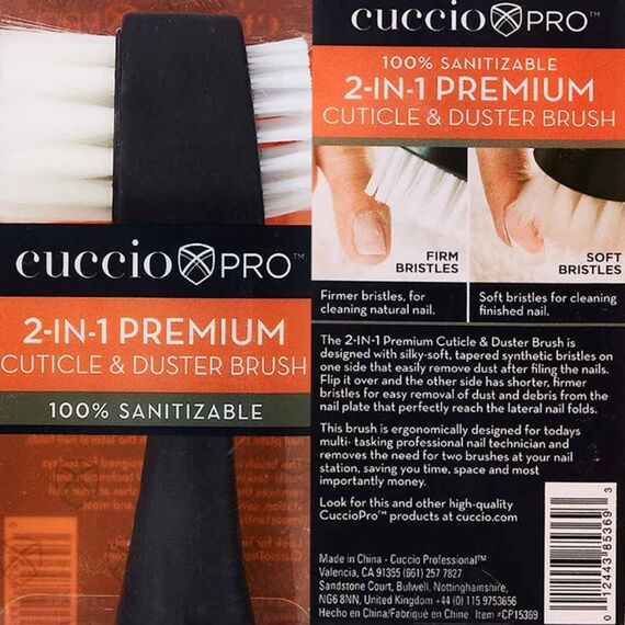 Cuccio Pro 2-In-1 Premium Cuticle & Duster For Women Nail Brush 1pc, 2 image