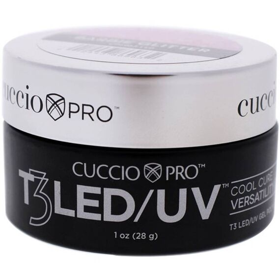 Cuccio Pro T3 Cool Cure Versatility Barbie Glitter For Women Nail Gel 1oz