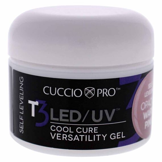 Cuccio Pro T3 Cool Cure Versatility Self Leveling Opaque Warm Pink For Women Nail Gel 1oz