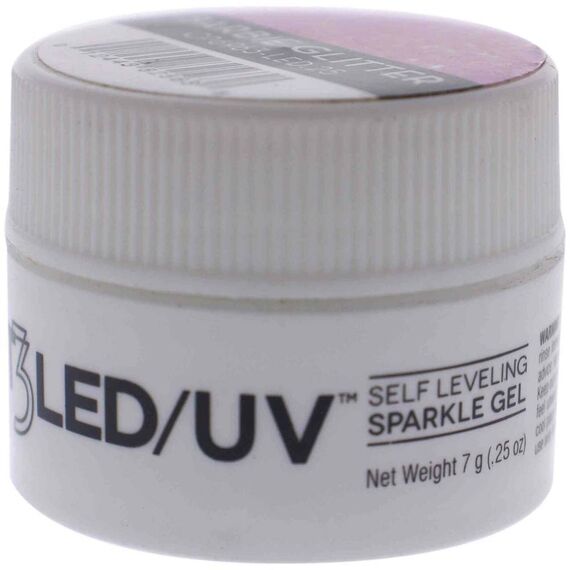 Cuccio Pro T3 Self Leveling Sparkle Gel Barbie Glitter For Women Nail Gel 0.25oz