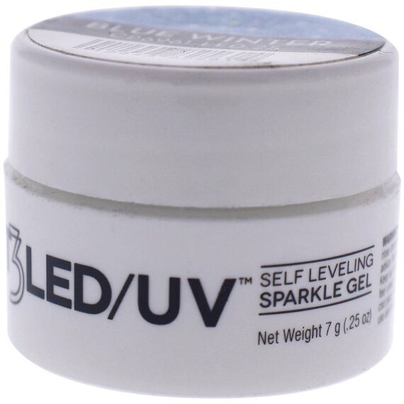 Cuccio Pro T3 Self Leveling Sparkle Gel Blue Winter For Women Nail Gel 0.25oz