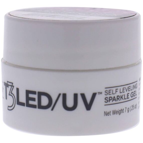 Cuccio Pro T3 Self Leveling Sparkle Gel Electric Pink For Women Nail Gel 0.25oz