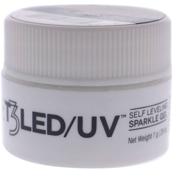 Cuccio Pro T3 Self Leveling Sparkle Gel Platinum For Women Nail Gel 0.25oz