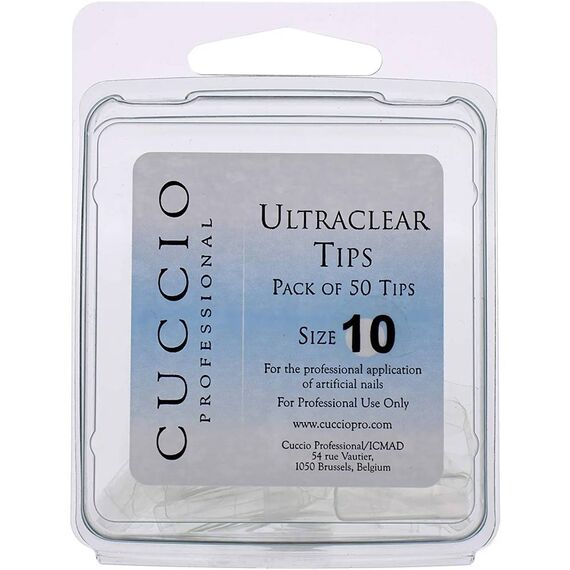 Cuccio Pro Ultraclear Tips 10 For Women Acrylic Nails 50pcs