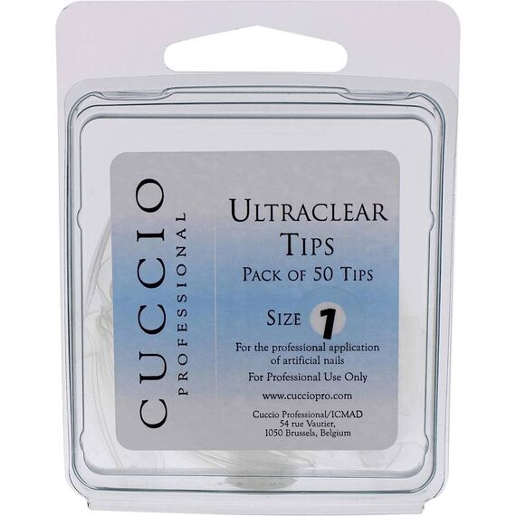 Cuccio Pro Ultraclear Tips 1 For Women Acrylic Nails 50pcs