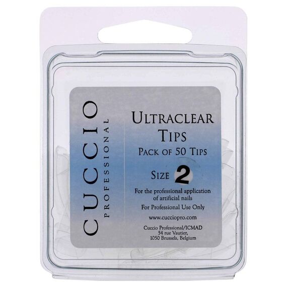 Cuccio Pro Ultraclear Tips 2 For Women Acrylic Nails 50pcs