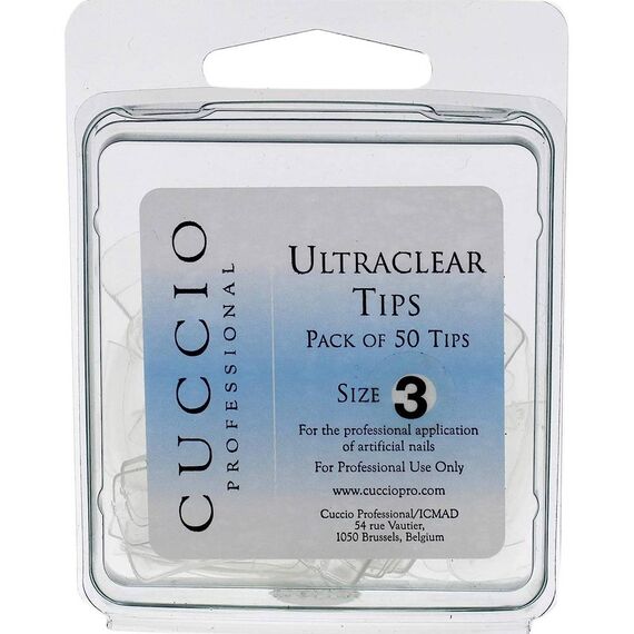 Cuccio Pro Ultraclear Tips 3 For Women Acrylic Nails 50pcs
