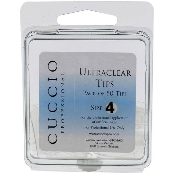 Cuccio Pro Ultraclear Tips 4 For Women Acrylic Nails 50pcs