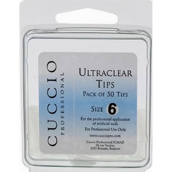 Cuccio Pro Ultraclear Tips 6 For Women Acrylic Nails 50pcs