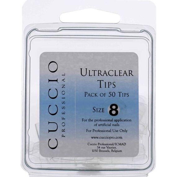 Cuccio Pro Ultraclear Tips 8 For Women Acrylic Nails 50pcs