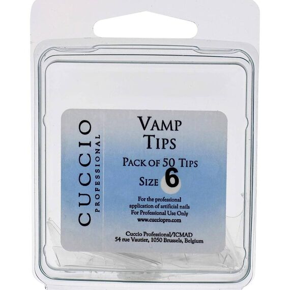 Cuccio Pro Vamp Tips 6 For Women Acrylic Nails 50pcs