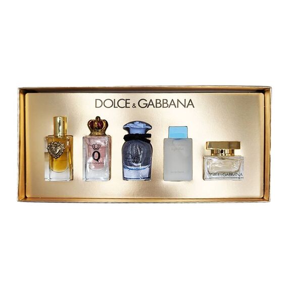 Dolce & Gabbana For Women Eau de Parfum (Devotion + Q + Blue Jasmine + The One) + Eau De Toilette (Light Blue) 4X5ml