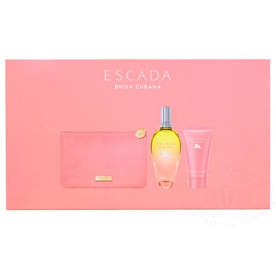 Escada Brisa Cubana Limited Edition For Women Eau De Toilette 100 + Body Cream 150ml + Pouch