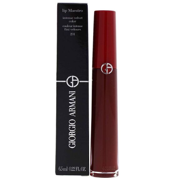Giorgio Armani Lip Maestro Intense Velvet Color 201 Dark Velvet For Women Lipstick 0.22oz