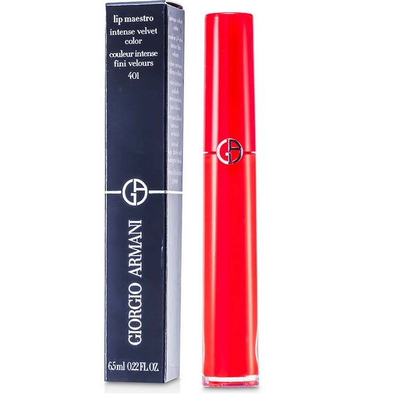 Giorgio Armani Lip Maestro Intense Velvet Color 401 The Tibetan Orange For Women Lipstick 0.22oz