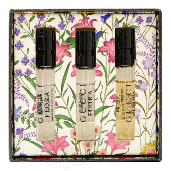 Gucci Flora For Women Eau de Parfum (Gorgeous Gardenia + Gorgeous Jasmine + Gorgeous Magnolia) 3 X 1.5ml