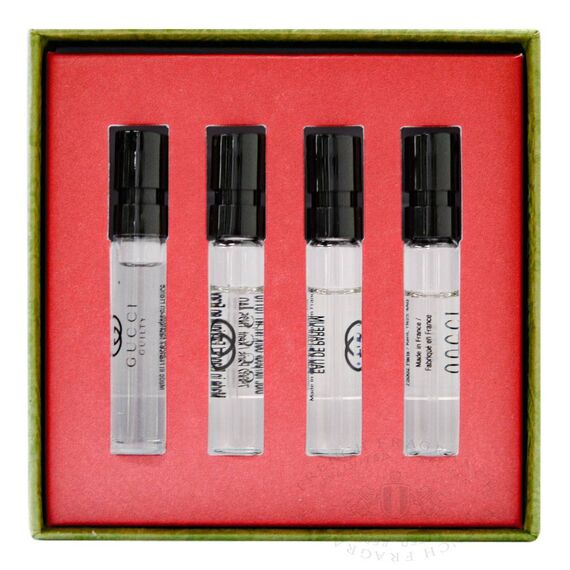 Gucci For Men Eau de Toilette (Guilty + Guilty Essence) + Guilty Eau de Parfum + Guilty Parfum 4 X 1.5ml