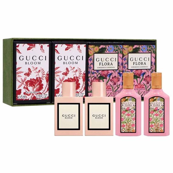 Gucci Eau De Parfum For Women (Bloom) 2 X 5ml + (Flora Gorgeous Gardenia) 2 X 5ml