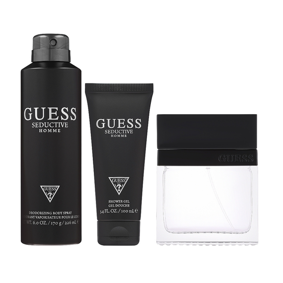 Guess Seductive Homme Eau de Toilette 100ml + Shower Gel 100ml + Body Spray 226ml + Pouch