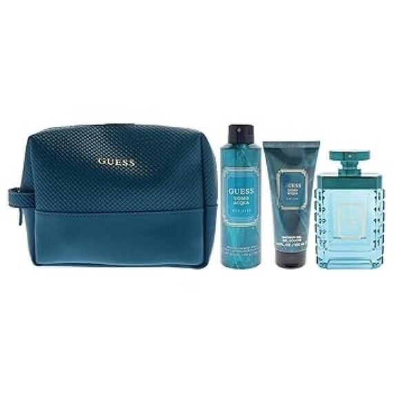 Guess Uomo Acqua For Men Eau de Toilette 100ml + Shower Gel 100ml + Body Spray 170g + Pouch