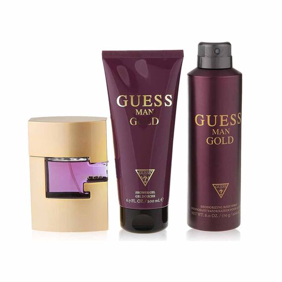 Guess Gold For Men Eau de Toilette 75ml + Shower Gel 200ml + Body Spray 226ml