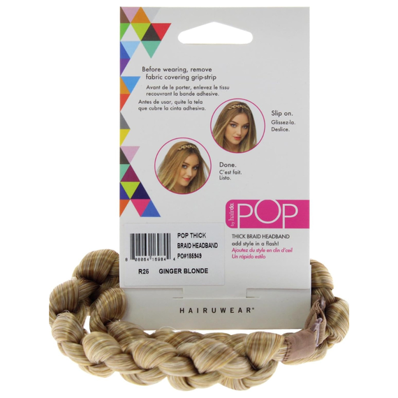 Hairdo Pop Thick Braid Ginger Blonde Headband 1Pc, 3 image