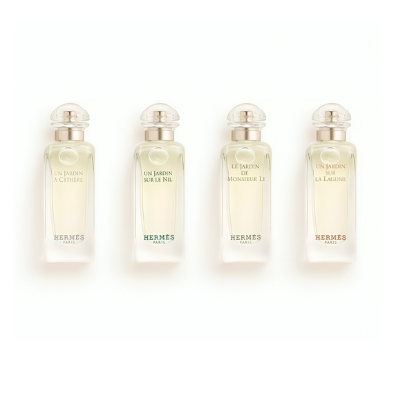Hermes Jardin Eau de Toilette (Un J Sur La Lagune + Un J A Cythere + Le Jardin de Monsieur Li + Un J Sur Le Nil) Discovery 4 X 7.5ml